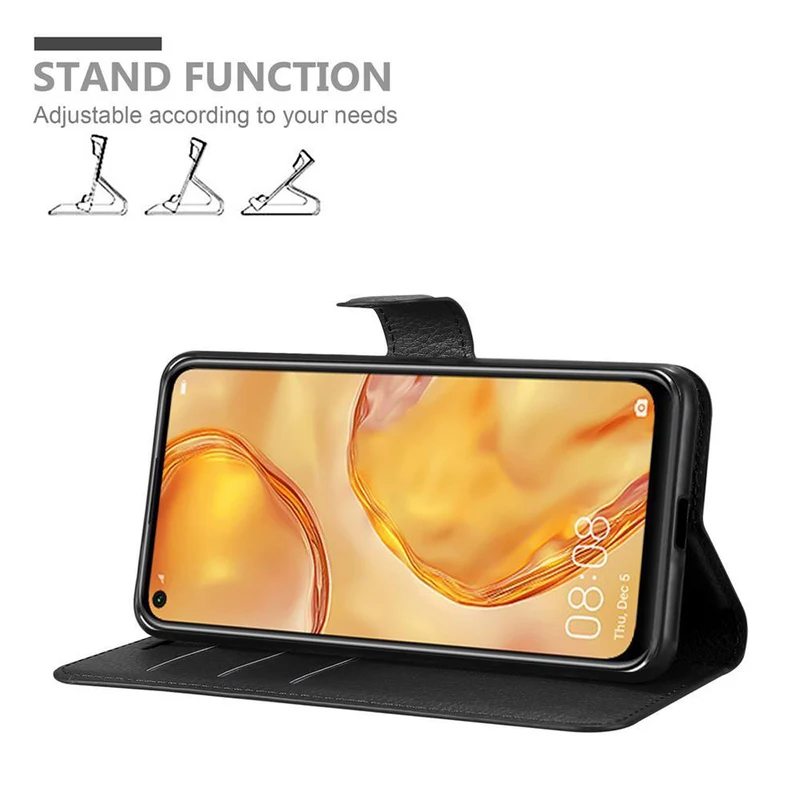 Cadorabo Hülle kompatibel mit Huawei NOVA 6 SE / P40 LITE / NOVA 7i Schutzhülle mit Magnetverschluss, Standfunktion und Kartenfach