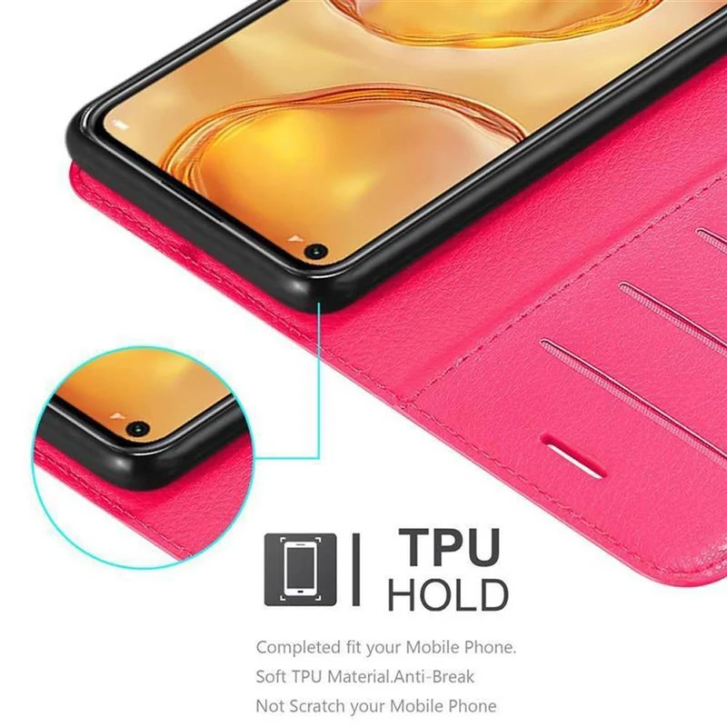 Cadorabo Hülle kompatibel mit Huawei NOVA 6 SE / P40 LITE / NOVA 7i Schutzhülle mit Magnetverschluss, Standfunktion und Kartenfach