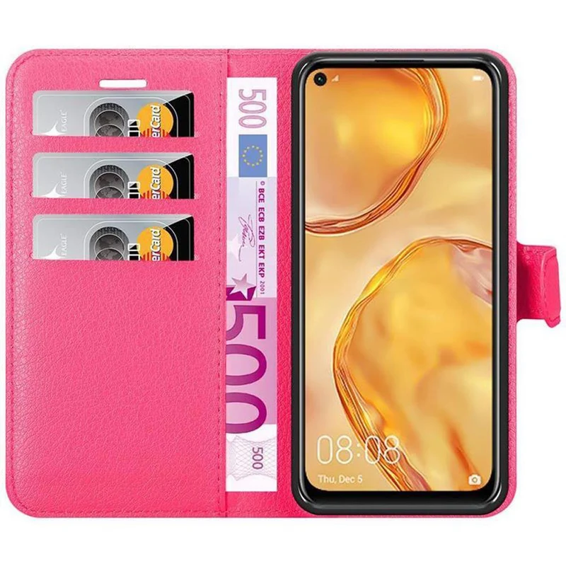 Cadorabo Hülle kompatibel mit Huawei NOVA 6 SE / P40 LITE / NOVA 7i Schutzhülle mit Magnetverschluss, Standfunktion und Kartenfach