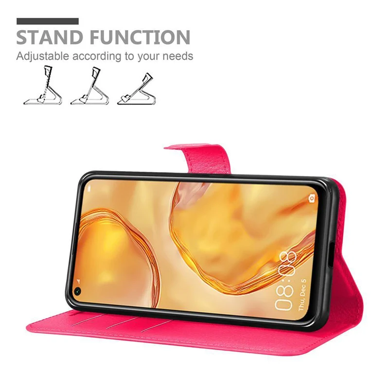 Cadorabo Hülle kompatibel mit Huawei NOVA 6 SE / P40 LITE / NOVA 7i Schutzhülle mit Magnetverschluss, Standfunktion und Kartenfach