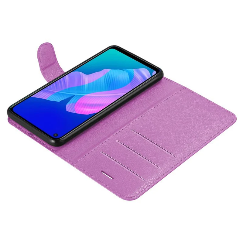 Cadorabo Hülle kompatibel mit Huawei P40 LITE E Schutzhülle mit Magnetverschluss, Standfunktion und Kartenfach
