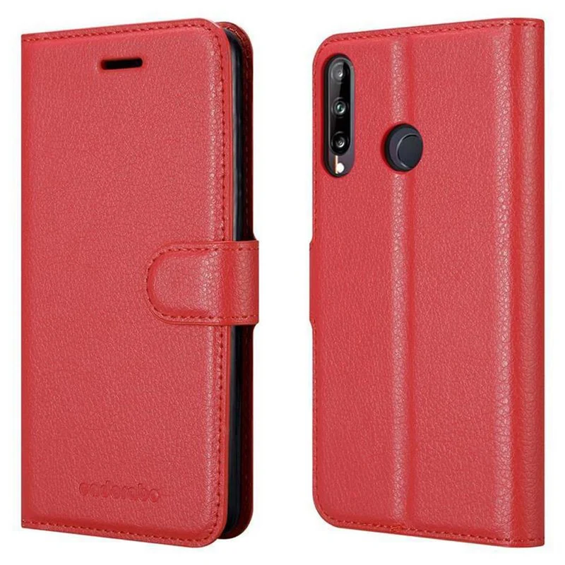 Cadorabo Hülle kompatibel mit Huawei P40 LITE E Schutzhülle mit Magnetverschluss, Standfunktion und Kartenfach