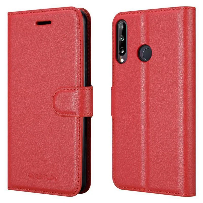Cadorabo Hülle kompatibel mit Huawei P40 LITE E Schutzhülle mit Magnetverschluss, Standfunktion und Kartenfach