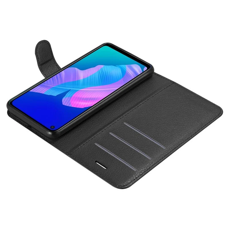 Cadorabo Hülle kompatibel mit Huawei P40 LITE E Schutzhülle mit Magnetverschluss, Standfunktion und Kartenfach