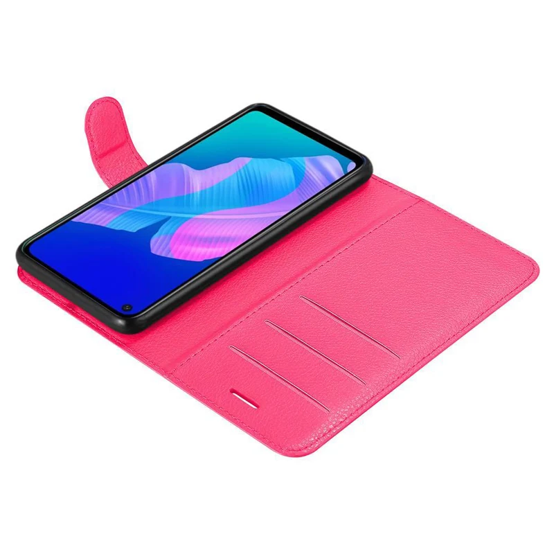 Cadorabo Hülle kompatibel mit Huawei P40 LITE E Schutzhülle mit Magnetverschluss, Standfunktion und Kartenfach