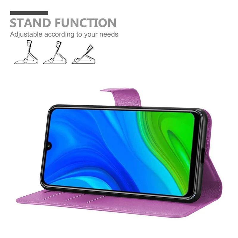 Cadorabo Hülle kompatibel mit Huawei P SMART 2020 Schutzhülle mit Magnetverschluss, Standfunktion und Kartenfach