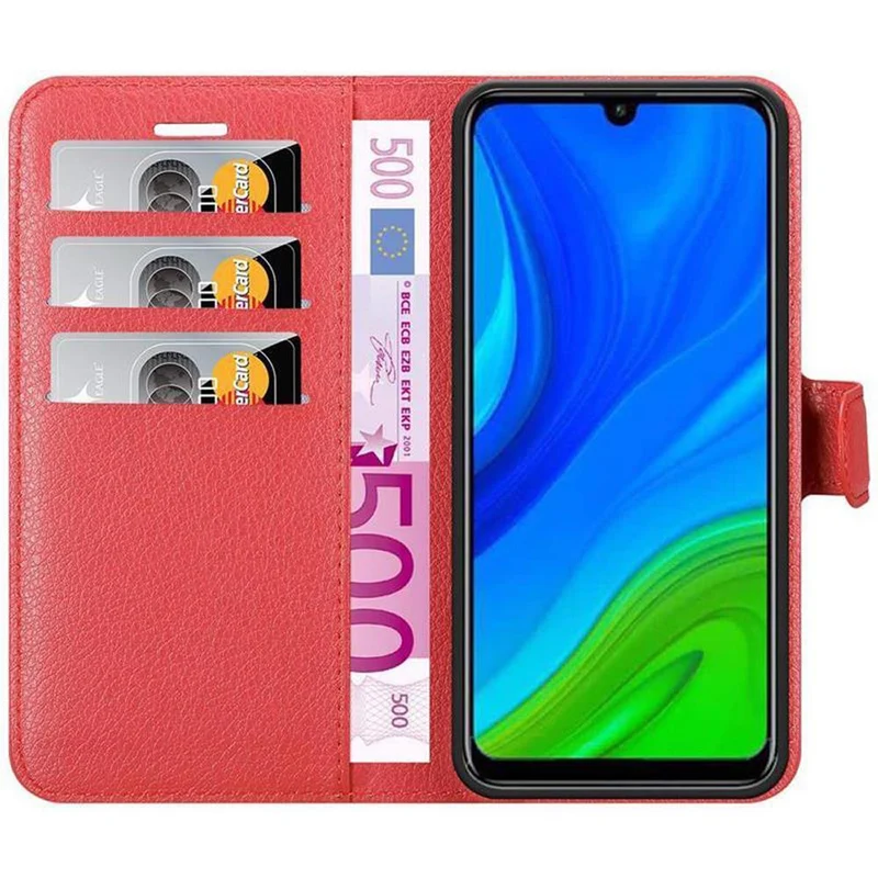 Cadorabo Hülle kompatibel mit Huawei P SMART 2020 Schutzhülle mit Magnetverschluss, Standfunktion und Kartenfach