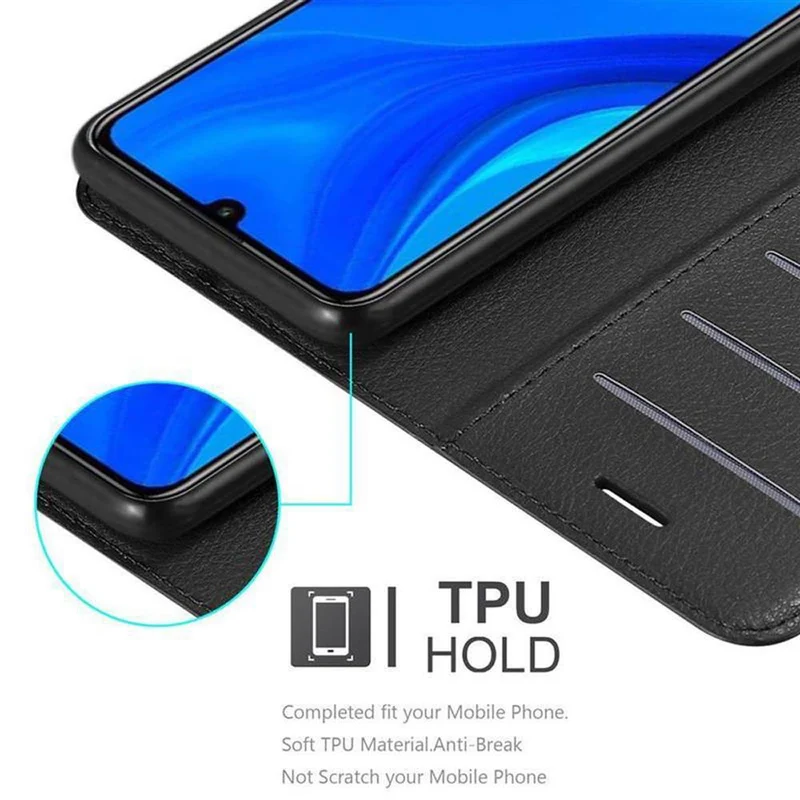 Cadorabo Hülle kompatibel mit Huawei P SMART 2020 Schutzhülle mit Magnetverschluss, Standfunktion und Kartenfach
