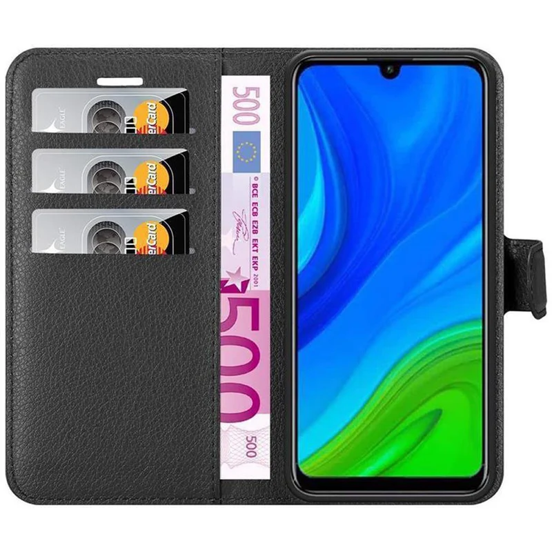 Cadorabo Hülle kompatibel mit Huawei P SMART 2020 Schutzhülle mit Magnetverschluss, Standfunktion und Kartenfach