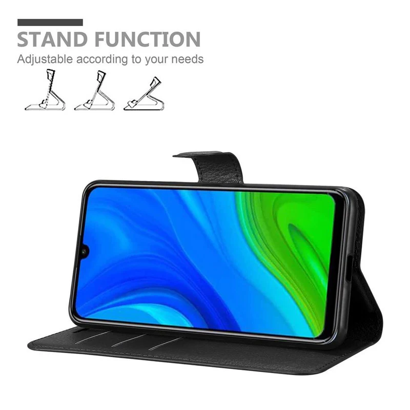 Cadorabo Hülle kompatibel mit Huawei P SMART 2020 Schutzhülle mit Magnetverschluss, Standfunktion und Kartenfach