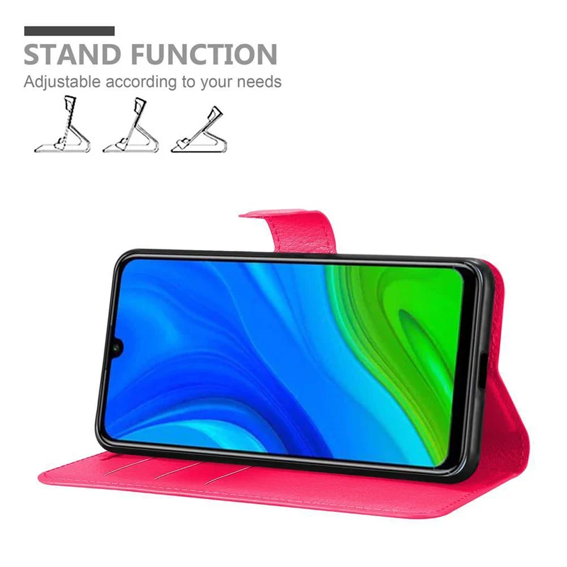 Cadorabo Hülle kompatibel mit Huawei P SMART 2020 Schutzhülle mit Magnetverschluss, Standfunktion und Kartenfach