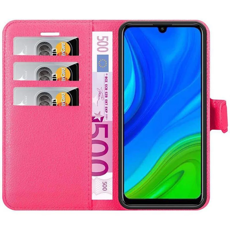 Cadorabo Hülle kompatibel mit Huawei P SMART 2020 Schutzhülle mit Magnetverschluss, Standfunktion und Kartenfach
