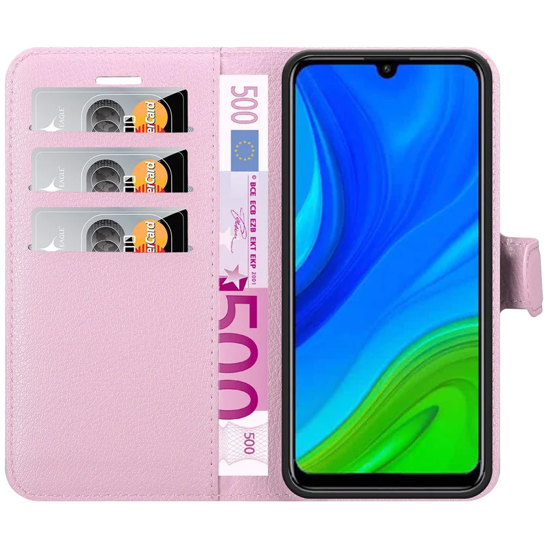 Cadorabo Hülle kompatibel mit Huawei P SMART 2020 Schutzhülle mit Magnetverschluss, Standfunktion und Kartenfach