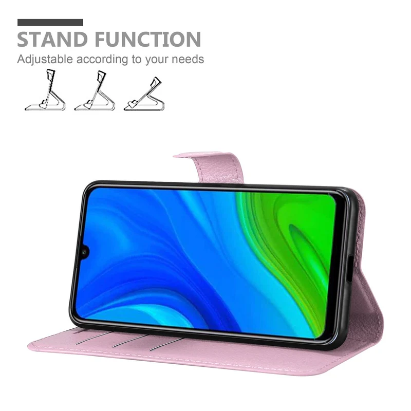 Cadorabo Hülle kompatibel mit Huawei P SMART 2020 Schutzhülle mit Magnetverschluss, Standfunktion und Kartenfach