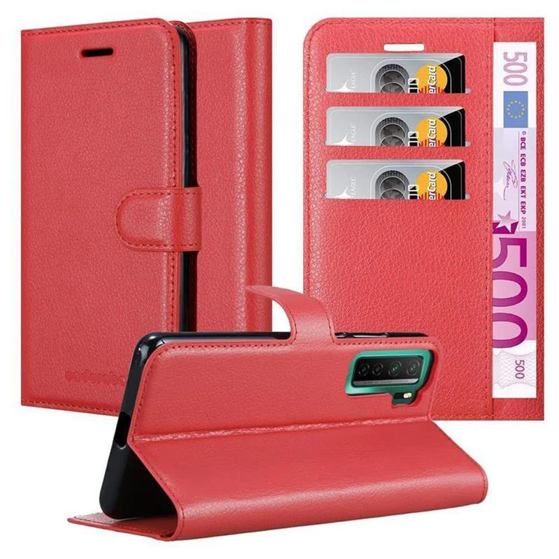 Cadorabo Hülle kompatibel mit Huawei NOVA 7 SE Schutzhülle mit Magnetverschluss, Standfunktion und Kartenfach