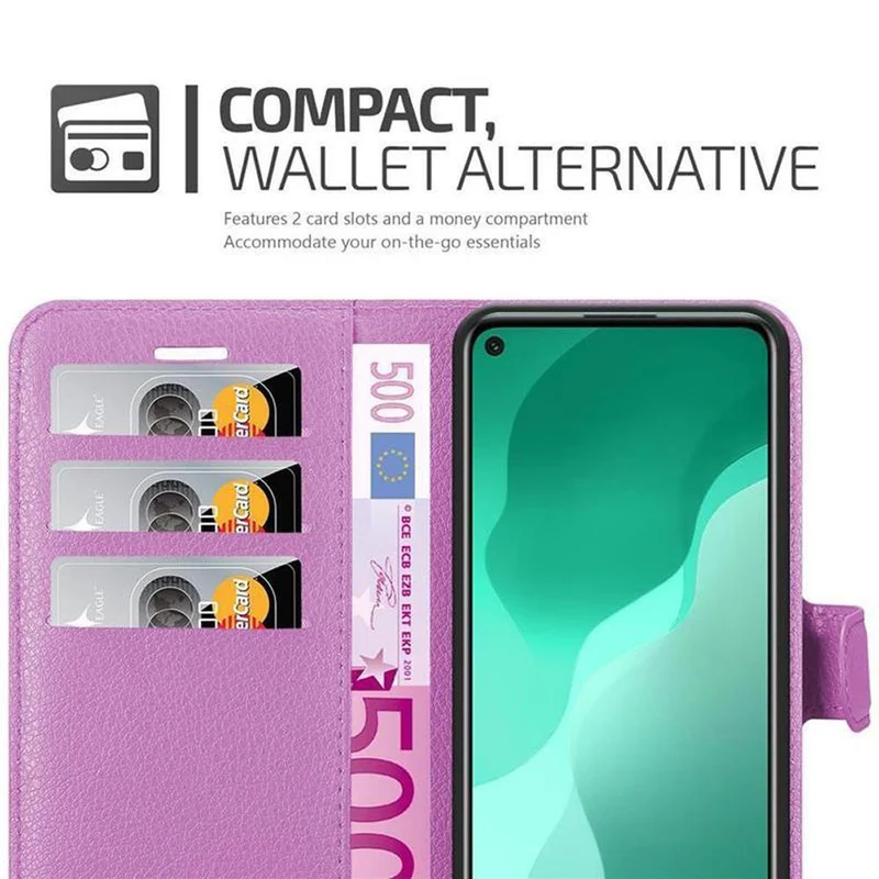 Cadorabo Hülle kompatibel mit Huawei NOVA 7 SE Schutzhülle mit Magnetverschluss, Standfunktion und Kartenfach