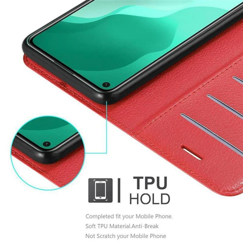 Cadorabo Hülle kompatibel mit Huawei NOVA 7 SE Schutzhülle mit Magnetverschluss, Standfunktion und Kartenfach