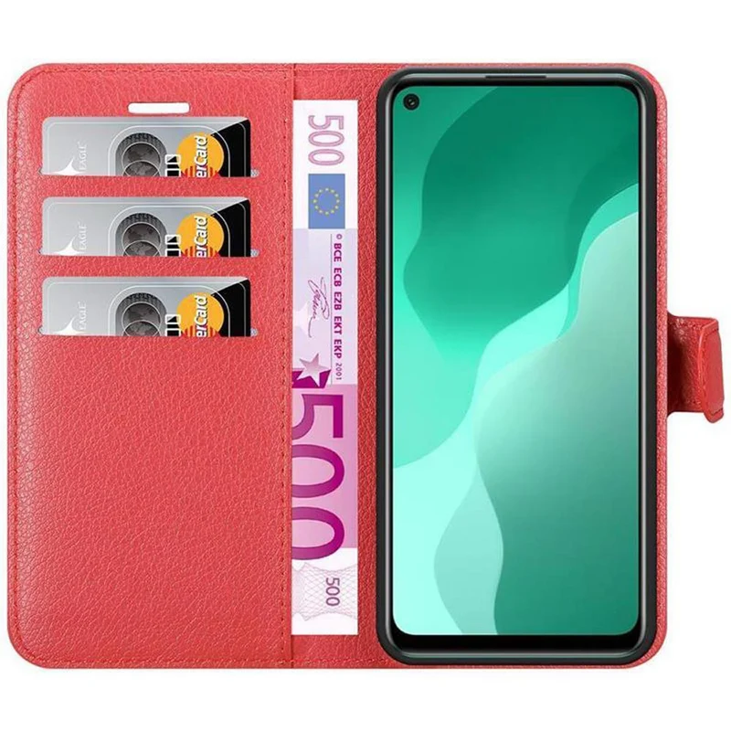 Cadorabo Hülle kompatibel mit Huawei NOVA 7 SE Schutzhülle mit Magnetverschluss, Standfunktion und Kartenfach