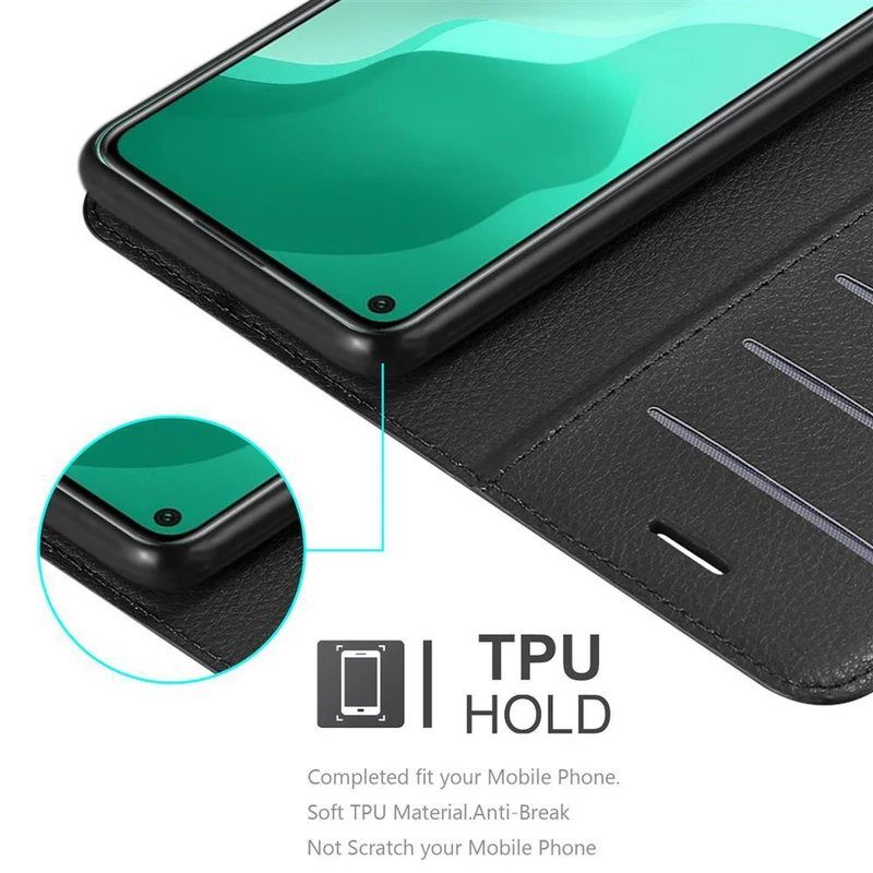 Cadorabo Hülle kompatibel mit Huawei NOVA 7 SE Schutzhülle mit Magnetverschluss, Standfunktion und Kartenfach