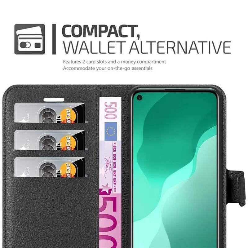 Cadorabo Hülle kompatibel mit Huawei NOVA 7 SE Schutzhülle mit Magnetverschluss, Standfunktion und Kartenfach