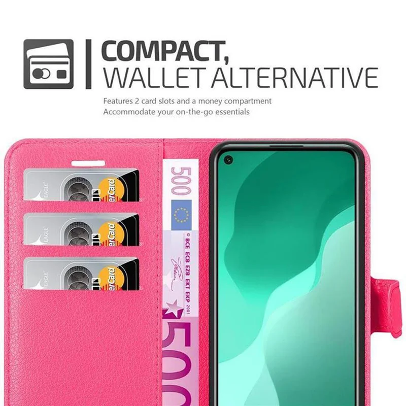 Cadorabo Hülle kompatibel mit Huawei NOVA 7 SE Schutzhülle mit Magnetverschluss, Standfunktion und Kartenfach
