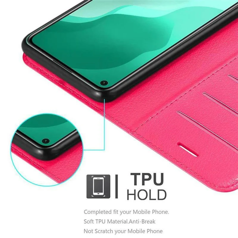 Cadorabo Hülle kompatibel mit Huawei NOVA 7 SE Schutzhülle mit Magnetverschluss, Standfunktion und Kartenfach