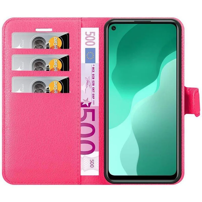 Cadorabo Hülle kompatibel mit Huawei NOVA 7 SE Schutzhülle mit Magnetverschluss, Standfunktion und Kartenfach