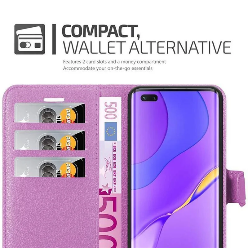 Cadorabo Hülle kompatibel mit Huawei NOVA 7 PRO 5G Schutzhülle mit Magnetverschluss, Standfunktion und Kartenfach