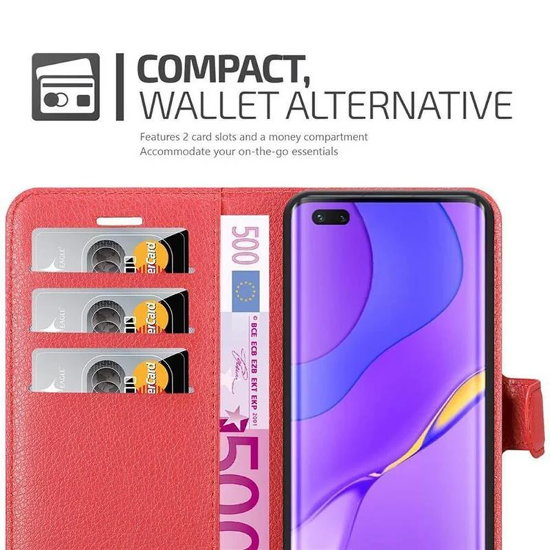 Cadorabo Hülle kompatibel mit Huawei NOVA 7 PRO 5G Schutzhülle mit Magnetverschluss, Standfunktion und Kartenfach
