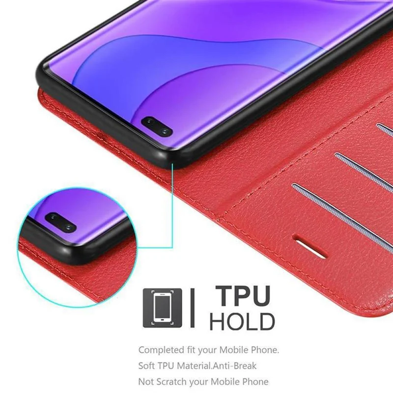 Cadorabo Hülle kompatibel mit Huawei NOVA 7 PRO 5G Schutzhülle mit Magnetverschluss, Standfunktion und Kartenfach