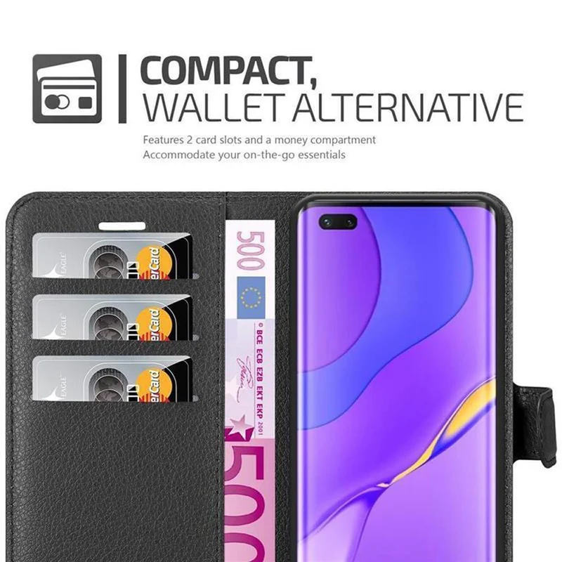 Cadorabo Hülle kompatibel mit Huawei NOVA 7 PRO 5G Schutzhülle mit Magnetverschluss, Standfunktion und Kartenfach