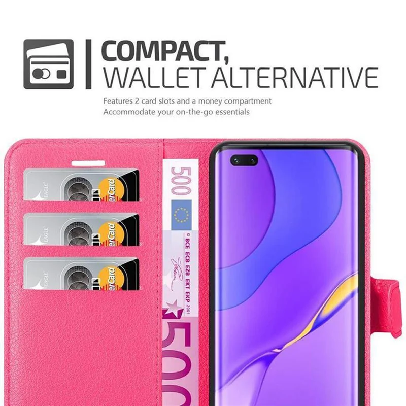 Cadorabo Hülle kompatibel mit Huawei NOVA 7 PRO 5G Schutzhülle mit Magnetverschluss, Standfunktion und Kartenfach