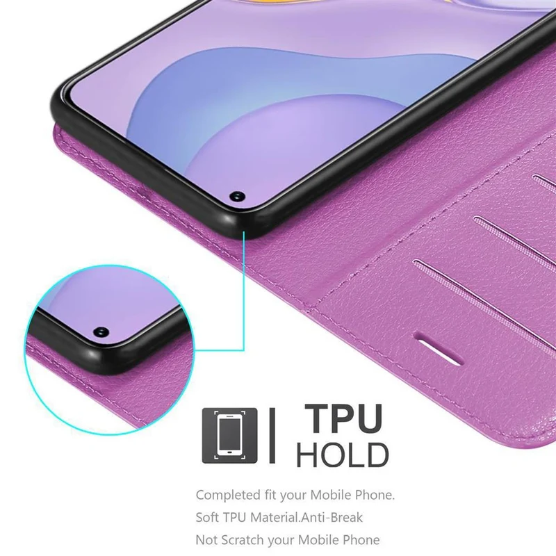 Cadorabo Hülle kompatibel mit Huawei NOVA 7 5G Schutzhülle mit Magnetverschluss, Standfunktion und Kartenfach