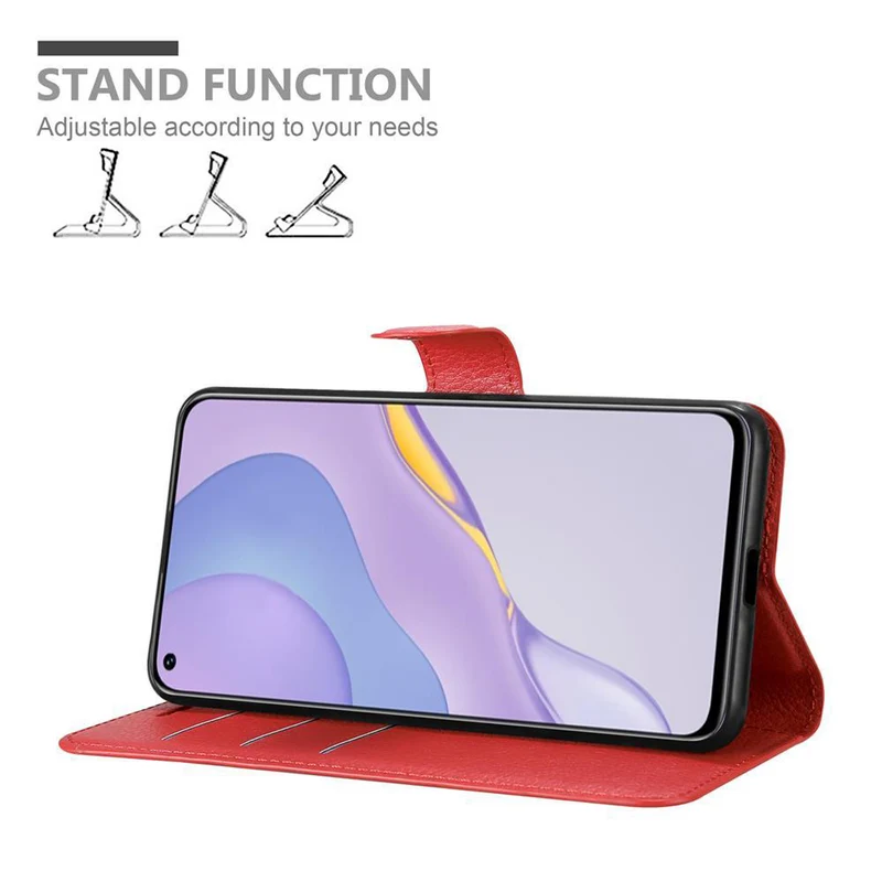 Cadorabo Hülle kompatibel mit Huawei NOVA 7 5G Schutzhülle mit Magnetverschluss, Standfunktion und Kartenfach
