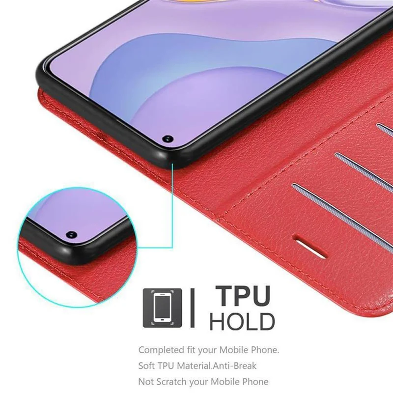 Cadorabo Hülle kompatibel mit Huawei NOVA 7 5G Schutzhülle mit Magnetverschluss, Standfunktion und Kartenfach