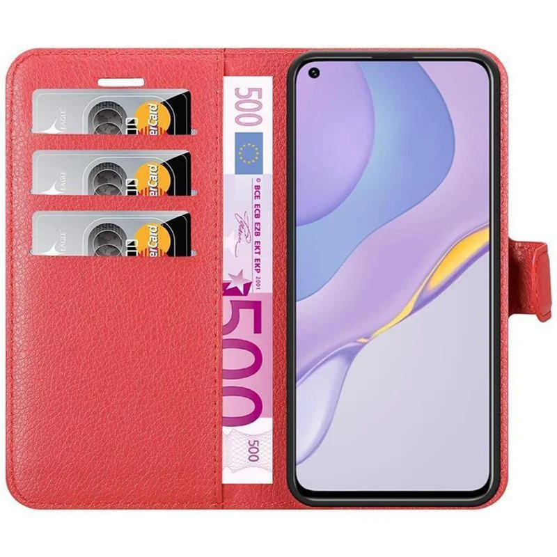 Cadorabo Hülle kompatibel mit Huawei NOVA 7 5G Schutzhülle mit Magnetverschluss, Standfunktion und Kartenfach