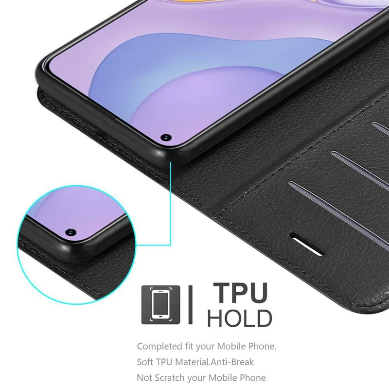 Cadorabo Hülle kompatibel mit Huawei NOVA 7 5G Schutzhülle mit Magnetverschluss, Standfunktion und Kartenfach