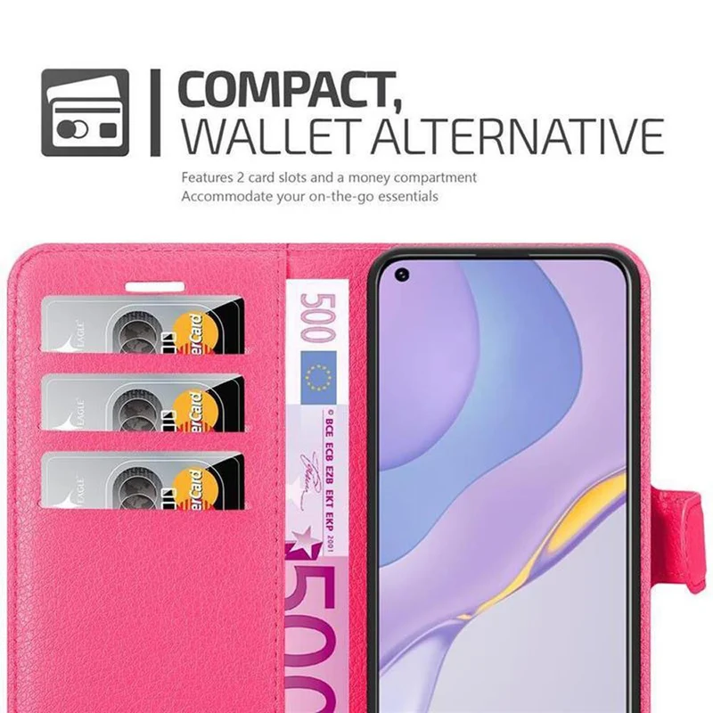 Cadorabo Hülle kompatibel mit Huawei NOVA 7 5G Schutzhülle mit Magnetverschluss, Standfunktion und Kartenfach