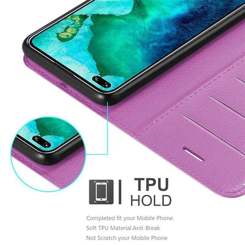 Cadorabo Hülle kompatibel mit Honor View 30 PRO Schutzhülle mit Magnetverschluss, Standfunktion und Kartenfach