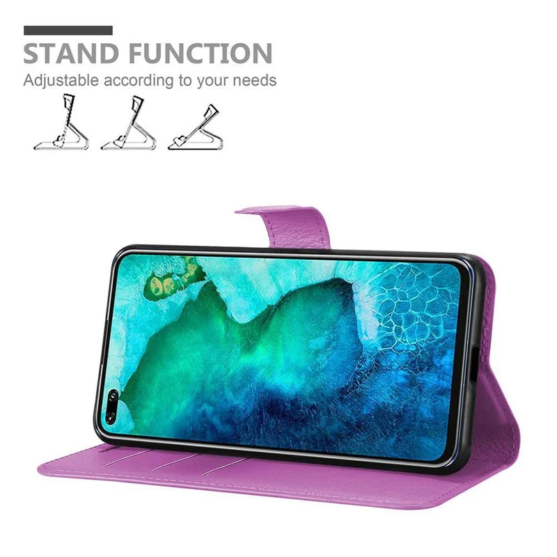 Cadorabo Hülle kompatibel mit Honor View 30 PRO Schutzhülle mit Magnetverschluss, Standfunktion und Kartenfach