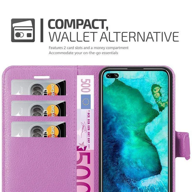Cadorabo Hülle kompatibel mit Honor View 30 PRO Schutzhülle mit Magnetverschluss, Standfunktion und Kartenfach