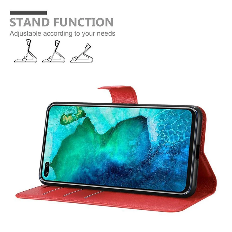 Cadorabo Hülle kompatibel mit Honor View 30 PRO Schutzhülle mit Magnetverschluss, Standfunktion und Kartenfach