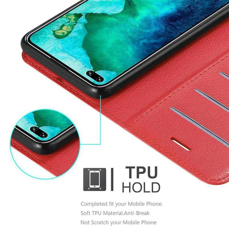 Cadorabo Hülle kompatibel mit Honor View 30 PRO Schutzhülle mit Magnetverschluss, Standfunktion und Kartenfach