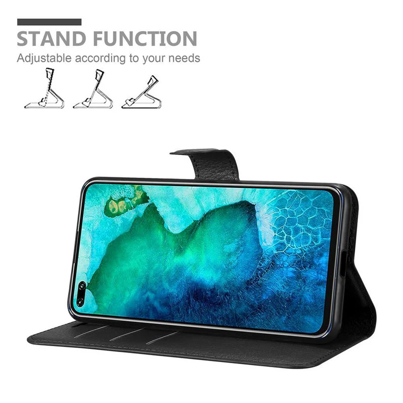 Cadorabo Hülle kompatibel mit Honor View 30 PRO Schutzhülle mit Magnetverschluss, Standfunktion und Kartenfach