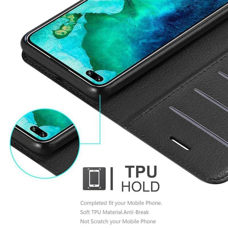 Cadorabo Hülle kompatibel mit Honor View 30 PRO Schutzhülle mit Magnetverschluss, Standfunktion und Kartenfach
