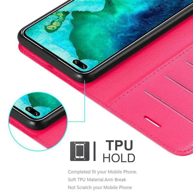 Cadorabo Hülle kompatibel mit Honor View 30 PRO Schutzhülle mit Magnetverschluss, Standfunktion und Kartenfach