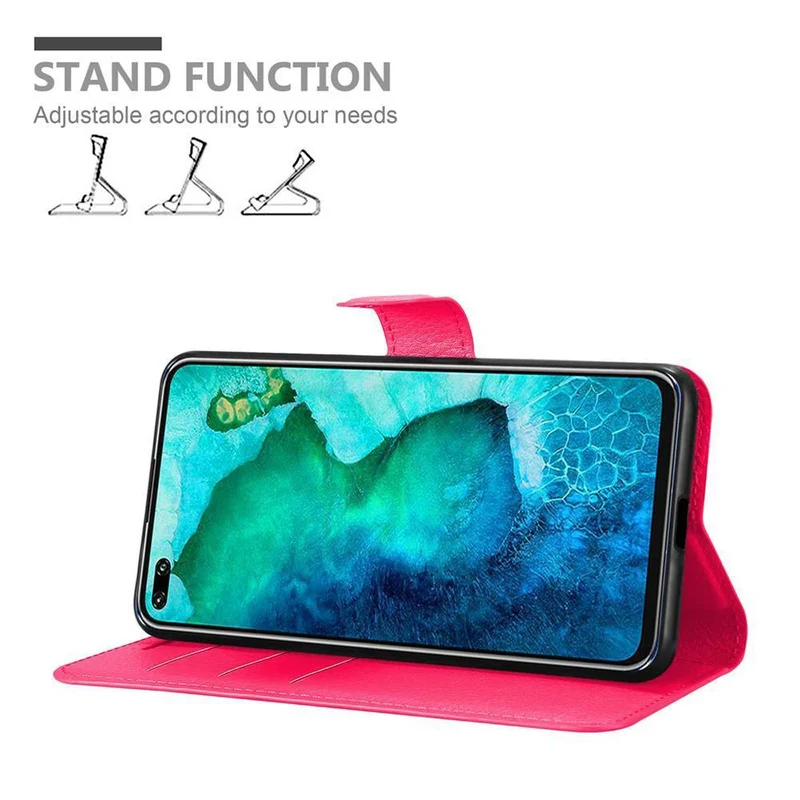 Cadorabo Hülle kompatibel mit Honor View 30 PRO Schutzhülle mit Magnetverschluss, Standfunktion und Kartenfach