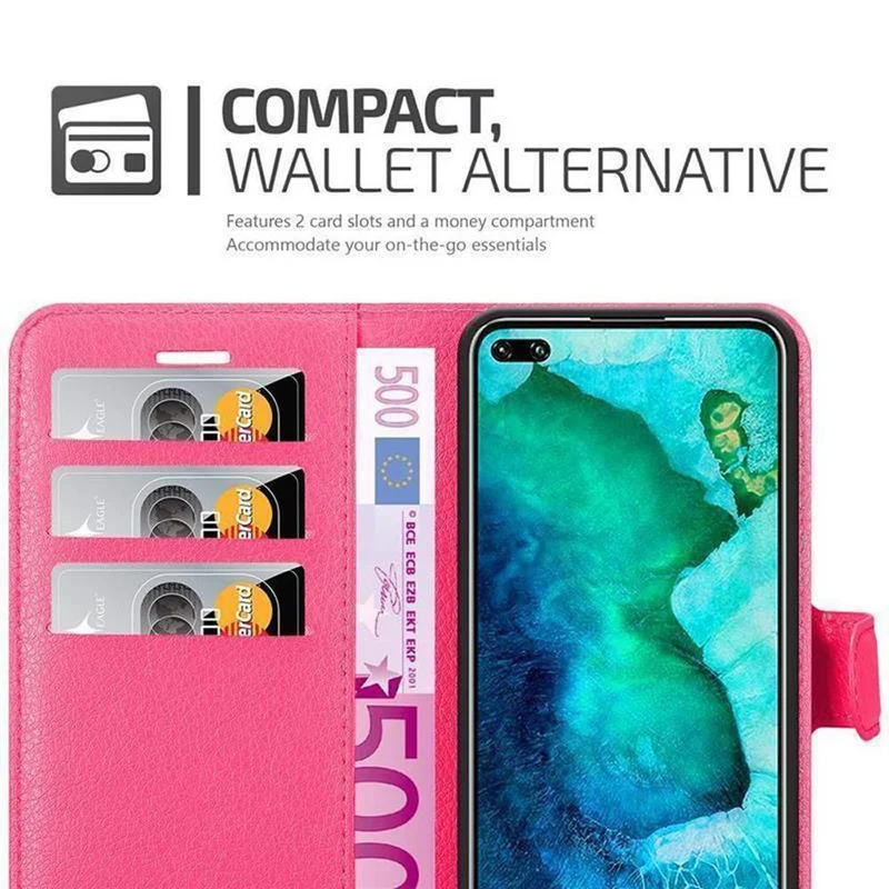 Cadorabo Hülle kompatibel mit Honor View 30 PRO Schutzhülle mit Magnetverschluss, Standfunktion und Kartenfach