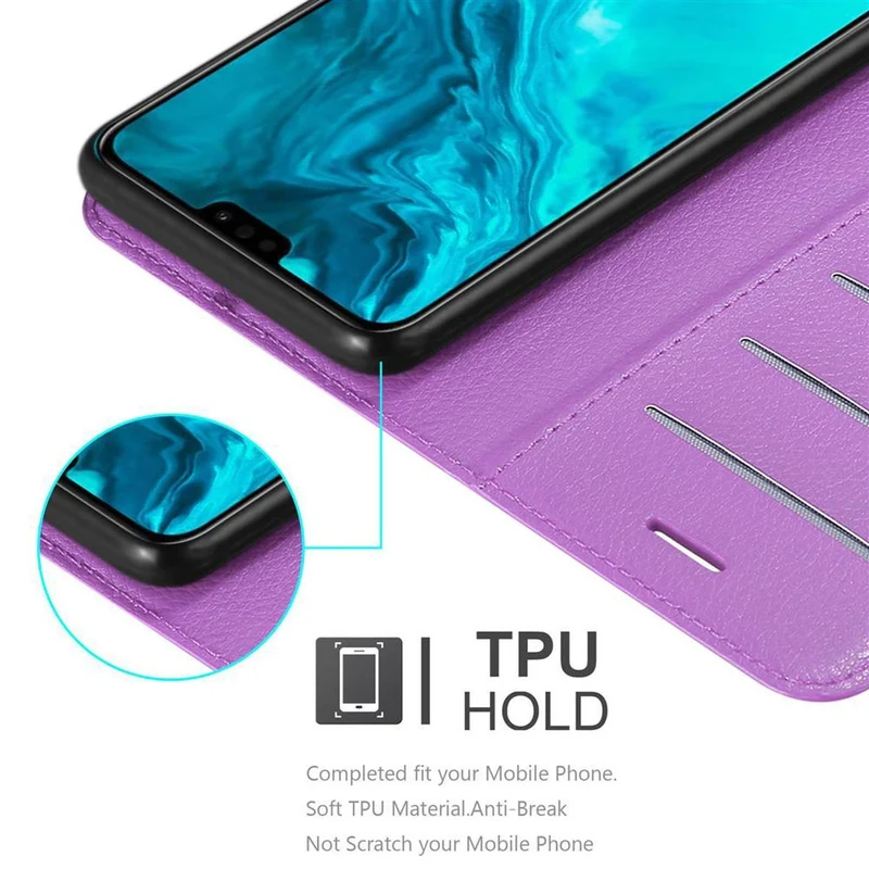 Cadorabo Hülle kompatibel mit Honor 9X LITE Schutzhülle mit Magnetverschluss, Standfunktion und Kartenfach
