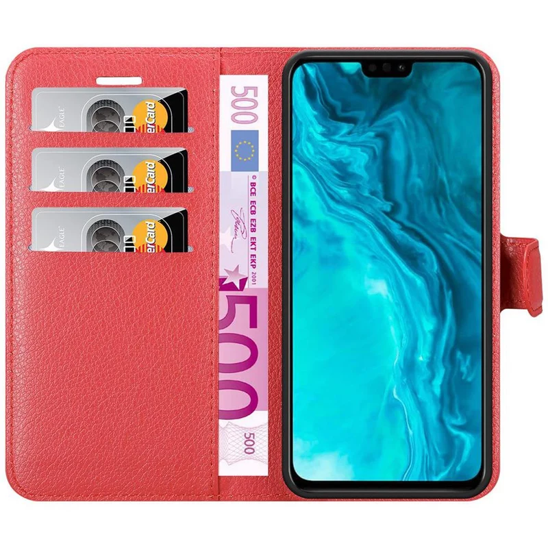 Cadorabo Hülle kompatibel mit Honor 9X LITE Schutzhülle mit Magnetverschluss, Standfunktion und Kartenfach